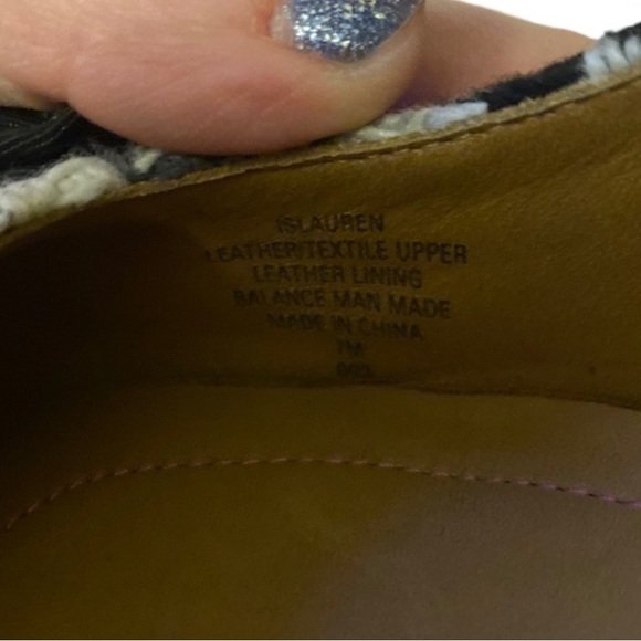 Isaac Mizrahi New York black suede block heels with tweed details - Picture 12 of 15